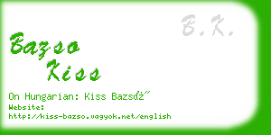bazso kiss business card